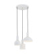 Sines Cluster Pendant Ceiling 3 Light White Structure Brass Elements-1