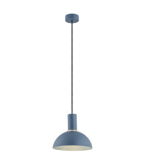 Sines 22cm Dome Pendant Ceiling Light Navy Blue Structure Brass Elements-1