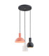 Sines Cluster Pendant Ceiling 3 Light Mix (White Black Coral) Structure Brass Elements-1