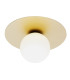 Spello Globe Ceiling Light Opal Matt Gold-1