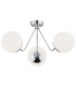 Tomar Globe Ceiling 3 Light Opal Matt Chrome-1