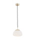 Trini Globe 20cm Pendant Ceiling Light Opal Matt Brass Elements-1