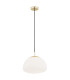 Trini Globe 30cm Pendant Ceiling Light Opal Matt Brass Elements-1