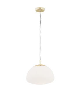 Trini Globe 30cm Pendant Ceiling Light Opal Matt Brass Elements-1