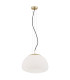 Trini Globe 40cm Pendant Ceiling Light Opal Matt Brass Elements-1
