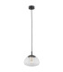 Trini Globe 20cm Pendant Ceiling Light Transparent Black Matt Brass Elements-1