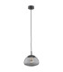 Trini Globe 20cm Pendant Ceiling Light Smoky Black Matt