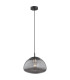 Trini Globe 30cm Pendant Ceiling Light Smoky Black Matt