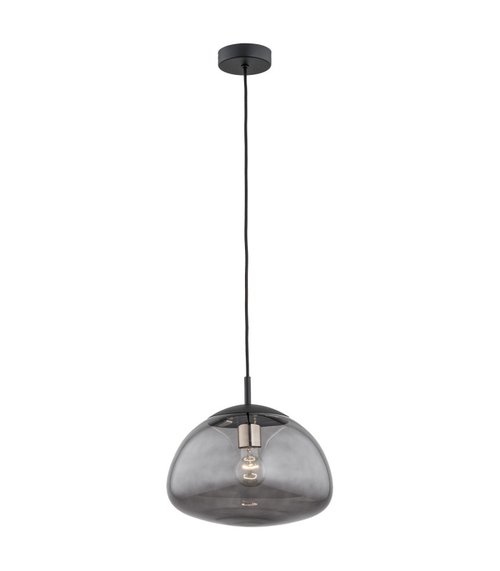 Trini Globe 30cm Pendant Ceiling Light Smoky Black Matt