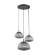 Trini Cluster Pendant Ceiling 3 Light Smoky Black Matt