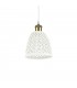 1 Light Dome Ceiling Pendant Light White - 1