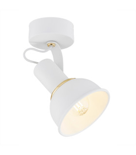 Twist Single Spotlight White Structure Brass Elements-1