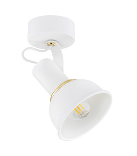 Twist Single Spotlight White Structure Brass Elements-2