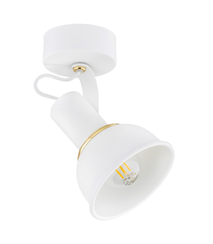 Twist Single Spotlight White Structure Brass Elements-2