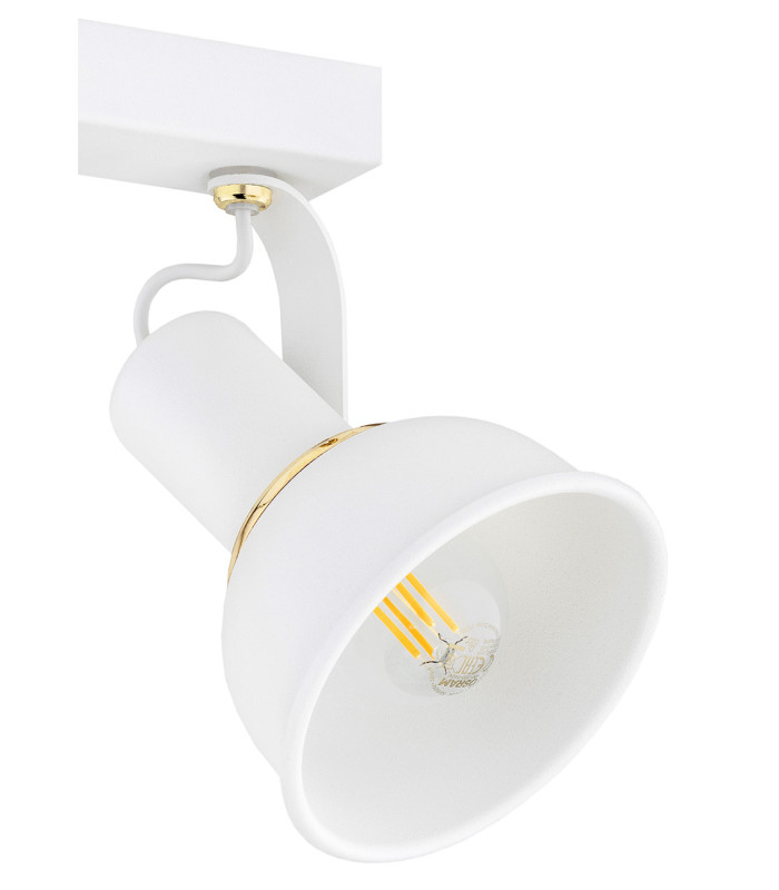 Twist Twin Ceiling Spotlight White Structure Brass Elements-3