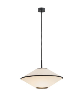 Troy Dome Pendant Ceiling Light Beige Black Structure-1