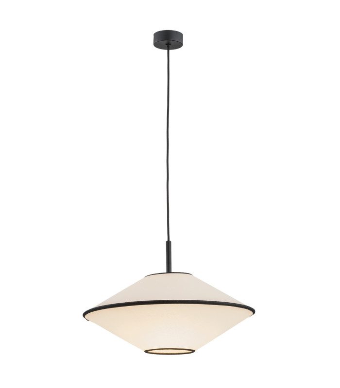 Troy Dome Pendant Ceiling Light Beige Black Structure-1