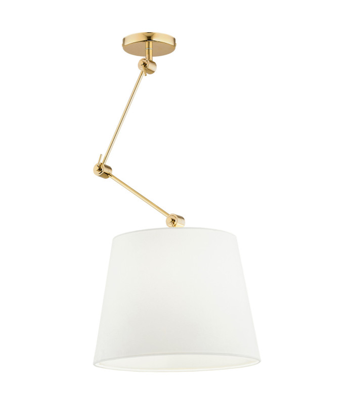 Zakyntos Plus Cylindrical Pendant Ceiling Light White Brass Steel-1