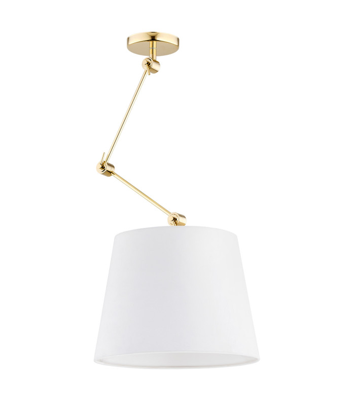 Zakyntos Plus Cylindrical Pendant Ceiling Light White Brass Steel-2