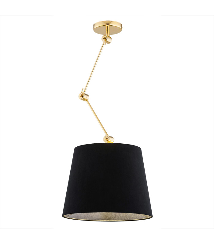 Zakyntos Plus Cylindrical Pendant Ceiling Light Black Brass Steel-1