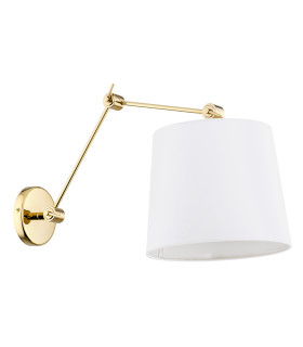 Zakyntos Plus Wall Lamp With Shade White Brass Steel-2