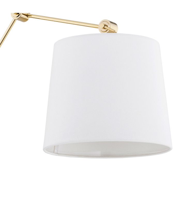 Zakyntos Plus Wall Lamp With Shade White Brass Steel-3