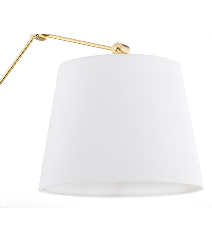 Zakyntos Plus Wall Lamp With Shade White Brass Steel-4