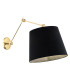 Zakyntos Plus Wall Lamp With Shade Black Brass Steel-1