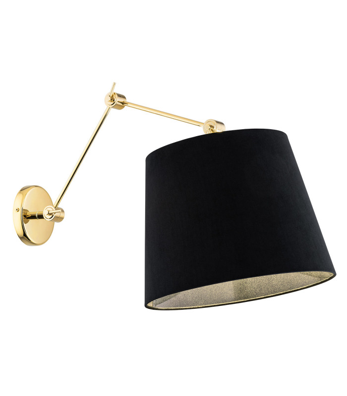 Zakyntos Plus Wall Lamp With Shade Black Brass Steel-1