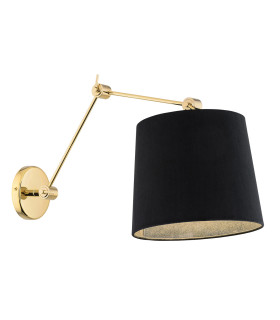 Zakyntos Plus Wall Lamp With Shade Black Brass Steel-2