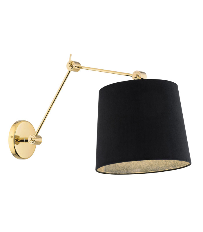 Zakyntos Plus Wall Lamp With Shade Black Brass Steel-2