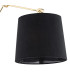 Zakyntos Plus Wall Lamp With Shade Black Brass Steel-4