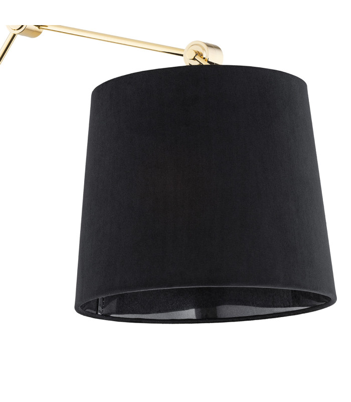 Zakyntos Plus Wall Lamp With Shade Black Brass Steel-4