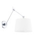 Zakyntos Wall Lamp With Shade White Chrome-1