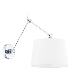 Zakyntos Wall Lamp With Shade White Chrome-1