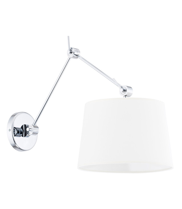 Zakyntos Wall Lamp With Shade White Chrome-1