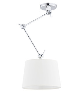 Zakyntos Dome Pendant Ceiling Light White Chrome-1