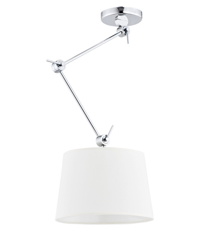 Zakyntos Dome Pendant Ceiling Light White Chrome-1