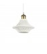 1 Light Dome Ceiling Pendant Light White - 1