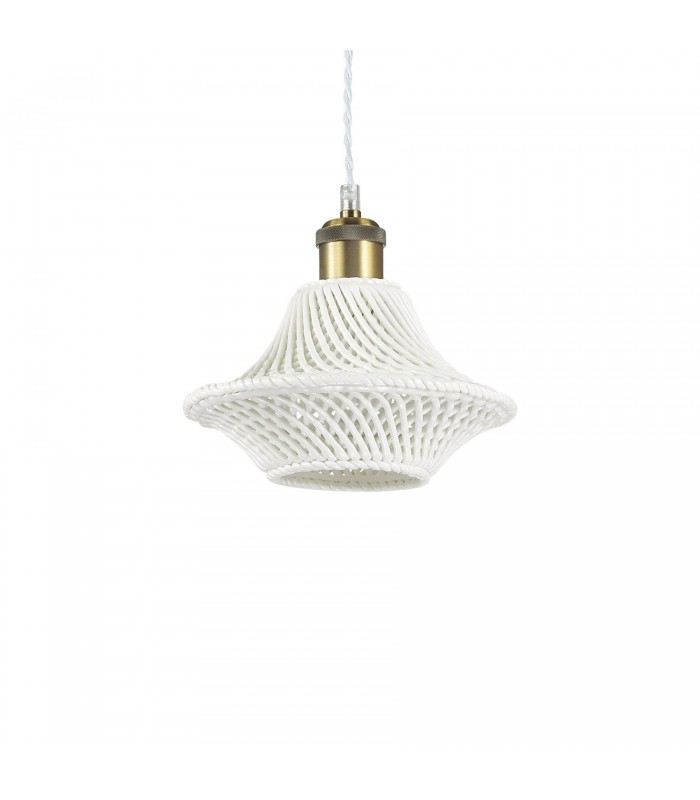 1 Light Dome Ceiling Pendant Light White - 1