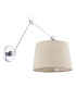 Zakyntos Wall Lamp With Shade Beige Chrome-1