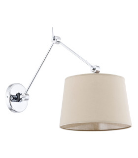 Zakyntos Wall Lamp With Shade Beige Chrome-1