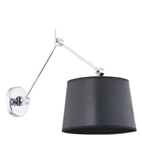 Zakyntos Wall Lamp With Shade Black Chrome-1