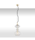 Bilbao II Dome Pendant Ceiling Light Transparent Brass Steel-1