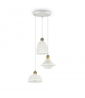 3 Light Cluster Ceiling Pendant White - 1