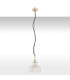 Cruz Dome Pendant Ceiling Light Transparent Brass Steel-1