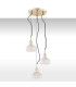 Cruz Cluster Pendant Ceiling 3 Light Transparent Brass Steel-1