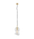 Deportivo Dome Pendant Ceiling Light Transparent Brass Steel-1