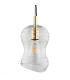 Deportivo Dome Pendant Ceiling Light Transparent Brass Steel-3