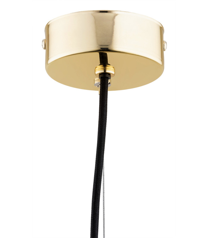 Deportivo Dome Pendant Ceiling Light Transparent Brass Steel-4